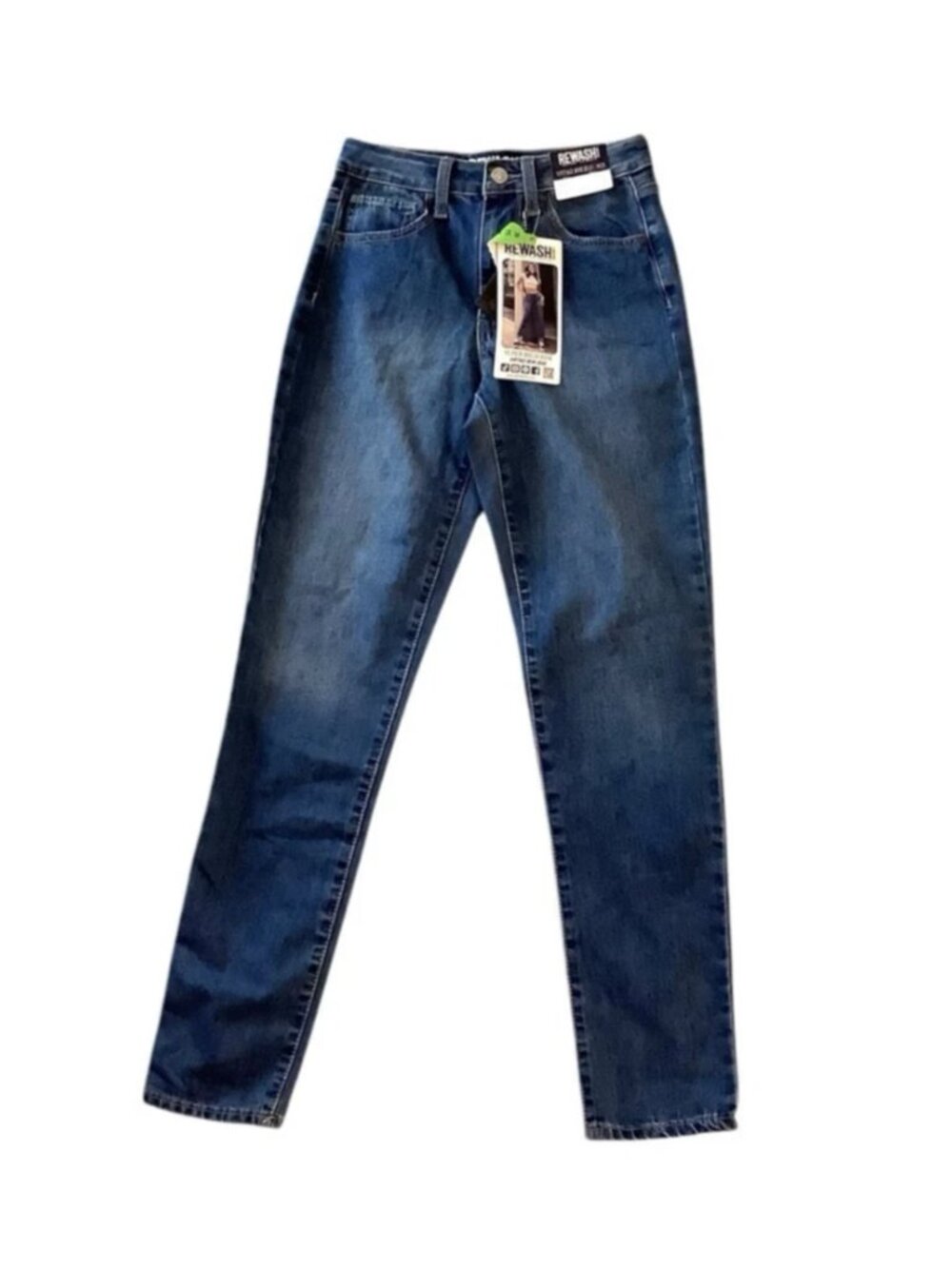 NWT Rewash Super High Rise Vintage Mom Blue Denim Jeans Womens Size 00/23